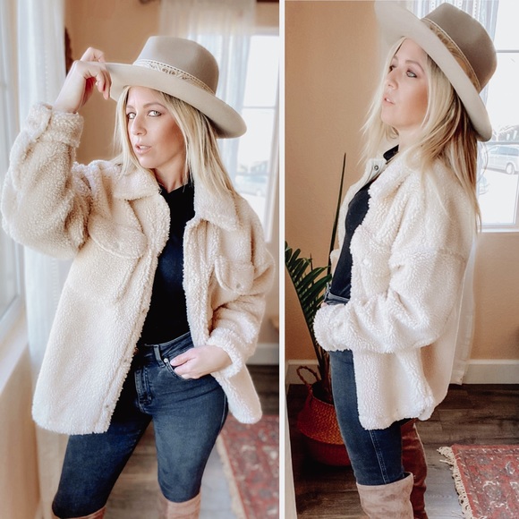 NWT FAUX FUR SNAP BUTTON JACKET - Picture 10 of 16